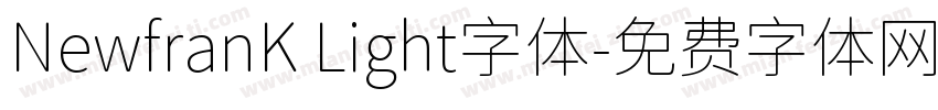 NewfranK Light字体字体转换